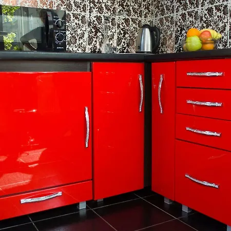 Modern Red Apartment Lviv